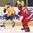 ZLIN, CZECH REPUBLIC - JANUARY 10: Sweden's Alva Johnsson #21 tries to get around Russia's Olga Shirokova #29 during preliminary round action at the 2017 IIHF Ice Hockey U18 Women's World Championship. (Photo by Andrea Cardin/HHOF-IIHF Images)
